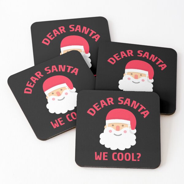 Item preview, Dear Santa We Cool red black font designed and sold by Piztees.