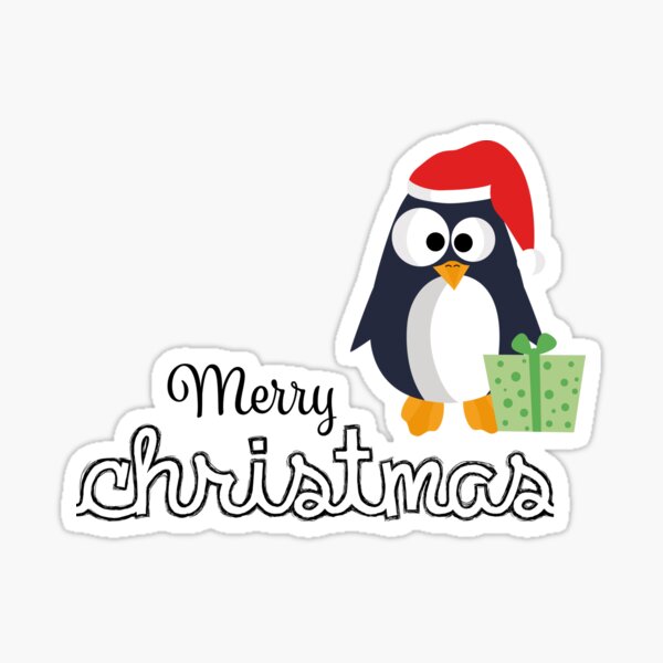 süßer Weihnachts-Pinguin Merry christams Sticker