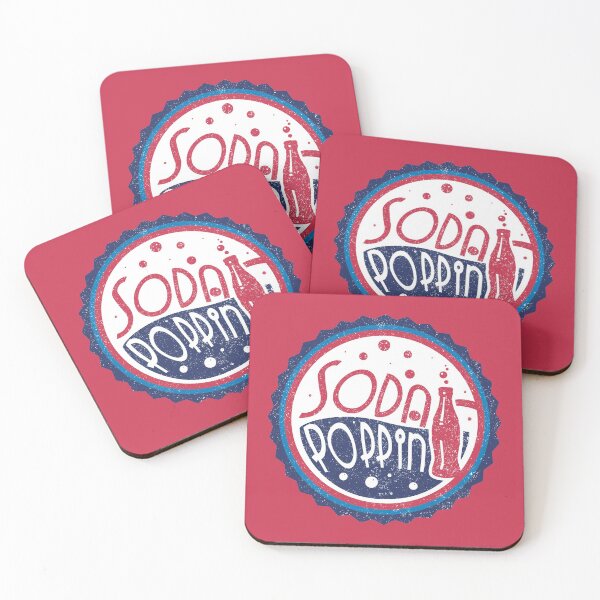 Item preview, Sodapoppin Retro Soda Pop Bottle Cap Vintage Distressed Red Design designed and sold by Sunny Collections.