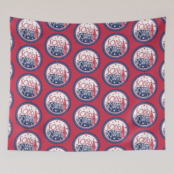 Item preview, Sodapoppin Retro Soda Pop Bottle Cap Vintage Distressed Red Design designed and sold by Sunny Collections.
