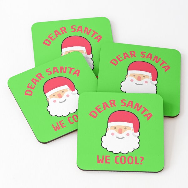Item preview, Dear Santa We Cool red green font designed and sold by Piztees.