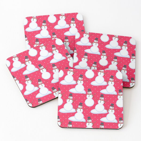 Item preview, Whimsical Snowmen on Pink for Christmas | Cherie's Art (c)2020 designed and sold by CheriesArt.