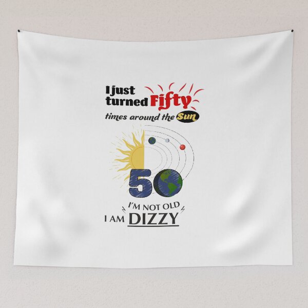 Item preview, Funny Solar System Milestone humorous 50th Birthday WHITE designed and sold by James-Kaft.