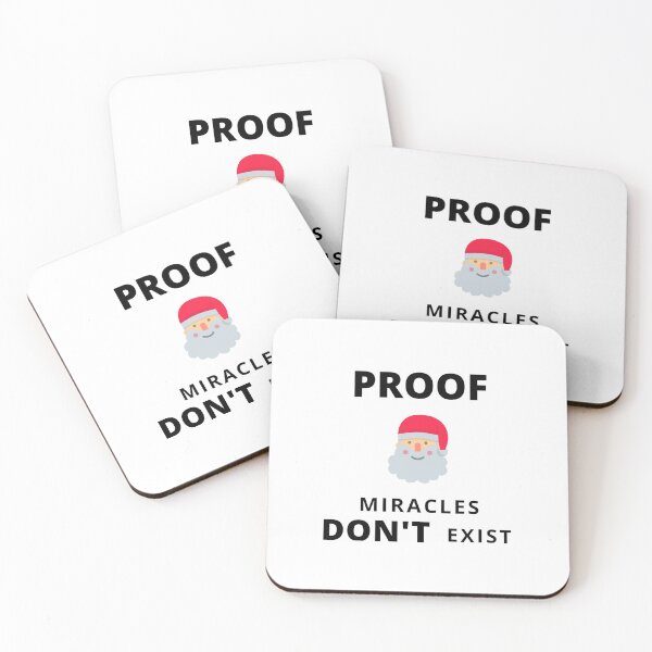 Item preview, PROOF OF MIRACLES FUNNY SANTA SARCASTIC QUOTE T SHIRT [SS12] designed and sold by HIPNOTIZAR  CRAFTS.