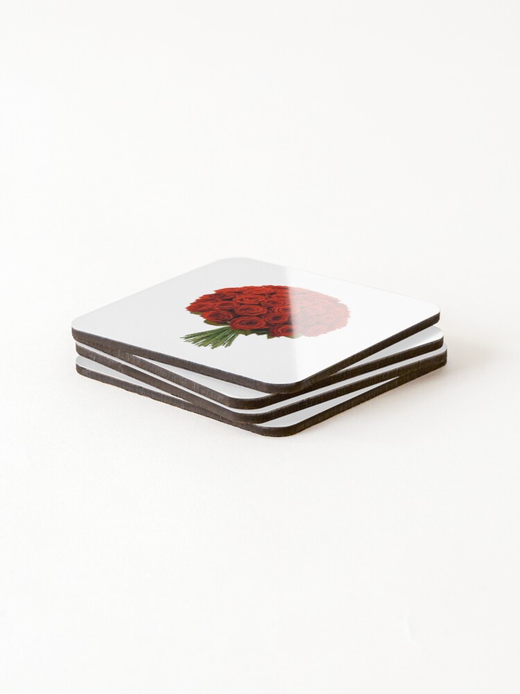 Thumbnail 4 of 5, Coasters (Set of 4), Roses designed and sold by ThinkHum.