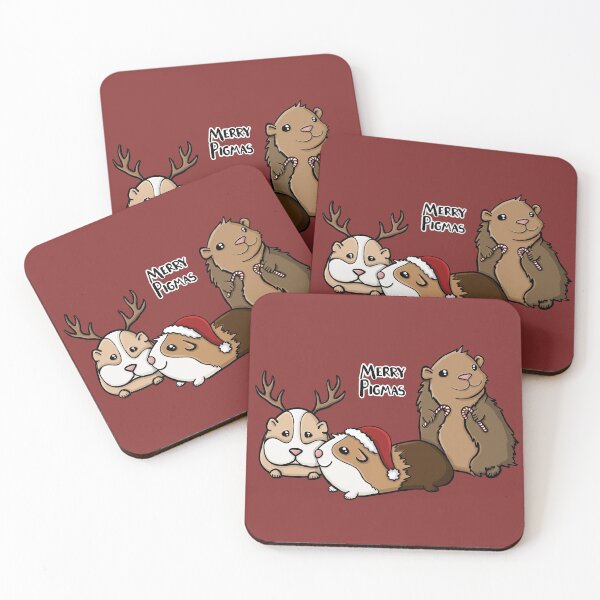 Item preview, Merry Pigmas Festive Guinea Pigs Digital Illustration designed and sold by AlmightyClaire.