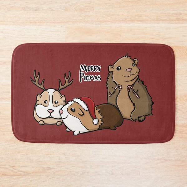 Item preview, Merry Pigmas Festive Guinea Pigs Digital Illustration designed and sold by AlmightyClaire.