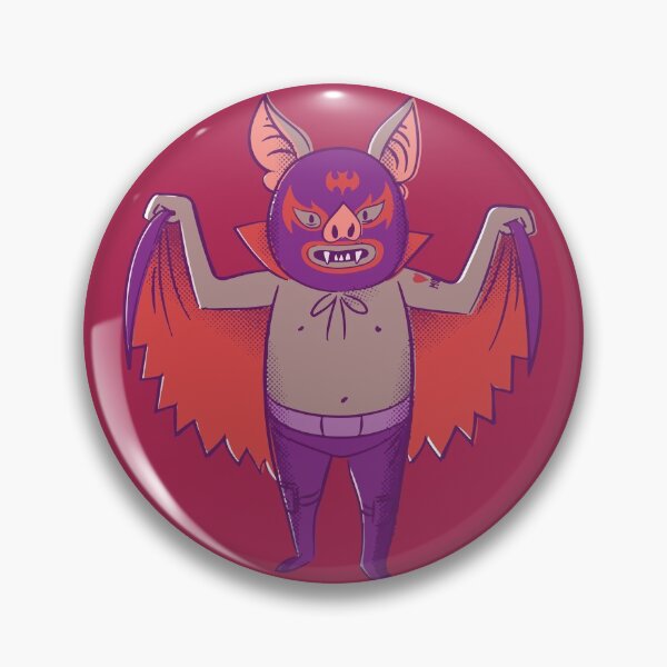 Artikelvorschau, Spaß & bunte Vampirfledermaus Luchador Wrestler Sketch Drawing entworfen und verkauft von SLAG-Creative.