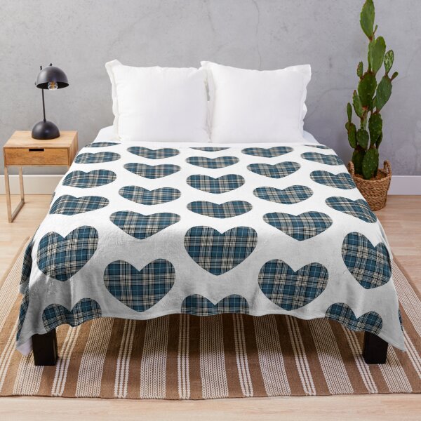 Item preview, Napier Tartan Heart | Scottish | Cute Blue Tartan on White designed and sold by cutetartanshop.