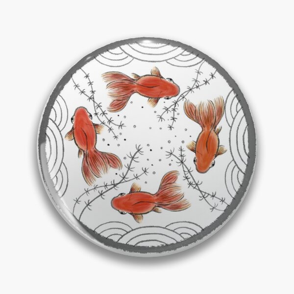 Item preview, Japanese Goldfish Vintage Ukiyo-e Art Logo designed and sold by Marinaaa010.