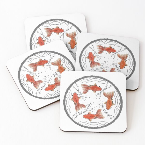 Item preview, Japanese Goldfish Vintage Ukiyo-e Art Logo designed and sold by Marinaaa010.
