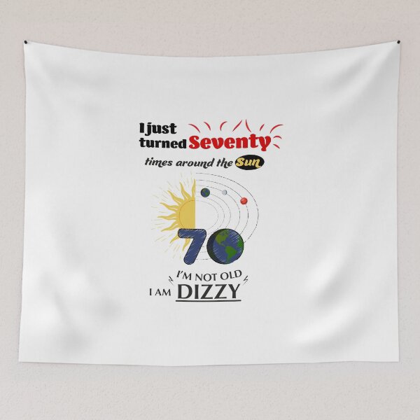 Item preview, Funny Solar System Milestone humorous 70th Birthday WHITE designed and sold by James-Kaft.
