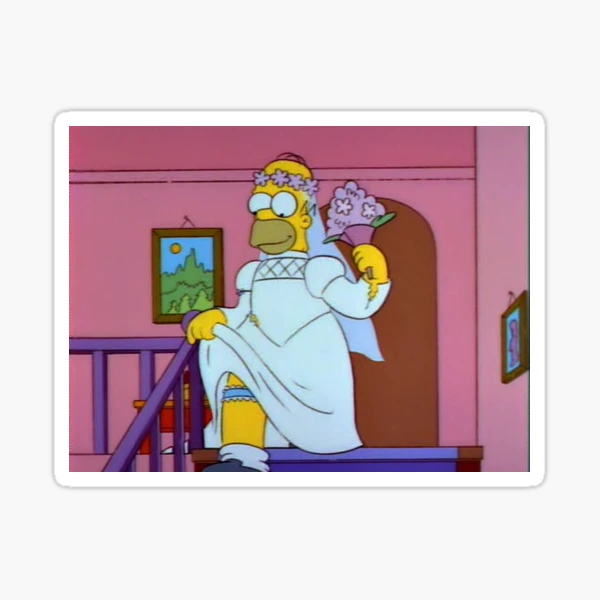 Homer wedding gown Sticker