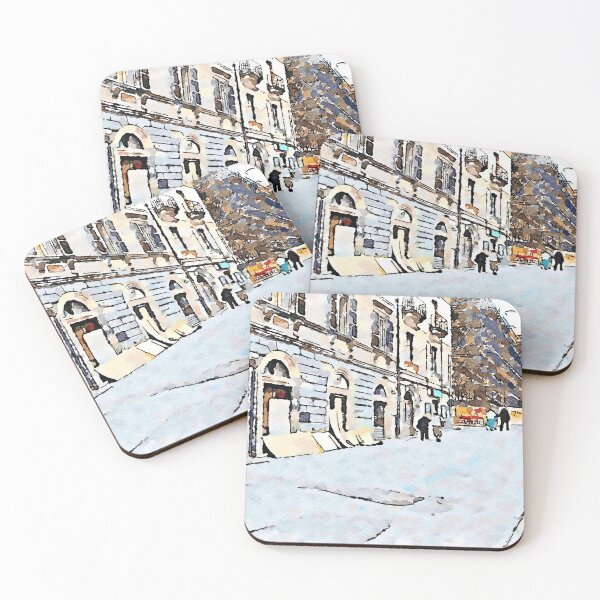 Item preview, L'Aquila: street and building with scaffoldings designed and sold by Giuseppe Cocco.