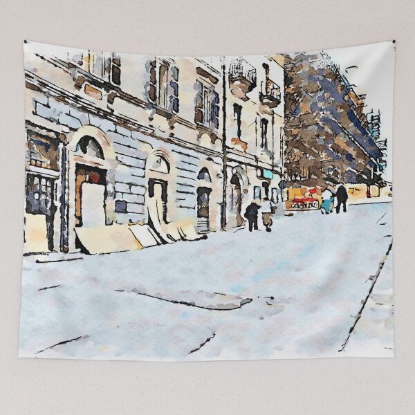 Item preview, L'Aquila: street and building with scaffoldings designed and sold by Giuseppe Cocco.