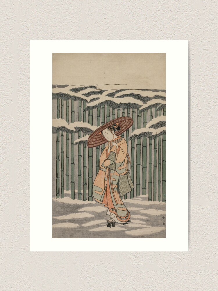 Passing the Bamboo Grove by Suzuki Harunobu