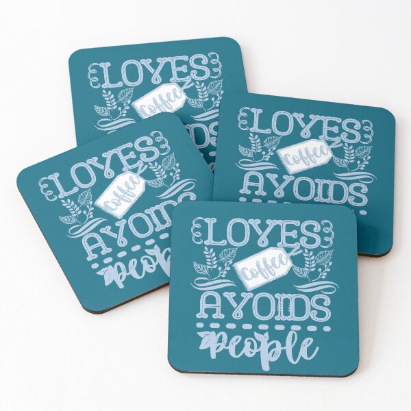 Item preview, Loves coffee avoids people designed and sold by Nyanko-Sempai.
