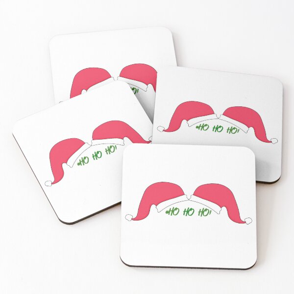 Item preview, Santa Mustache HO HO HO -white background designed and sold by HumerusHumor.