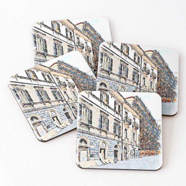 Item preview, L'Aquila: building with scaffoldings designed and sold by Giuseppe Cocco.