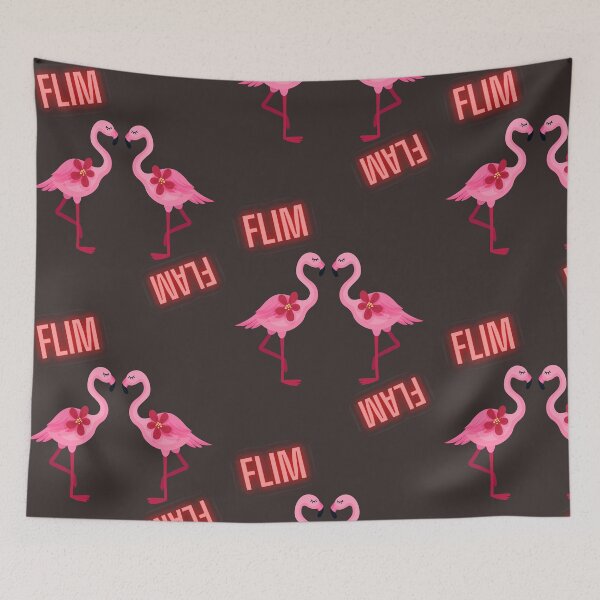 Item preview, FLIM FLAM PINK FLAMINGOS designed and sold by garhoud.