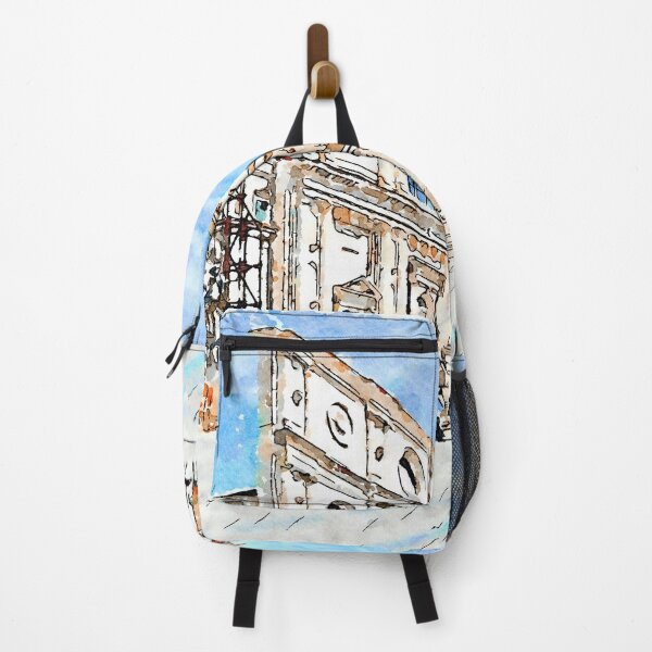 Item preview, L'Aquila: people walking in front of the church designed and sold by Giuseppe Cocco.