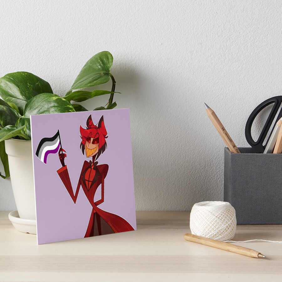 Lámina Rígida Hazbin Hotel Alastor Orgullo Asexual De Crevanart Redbubble