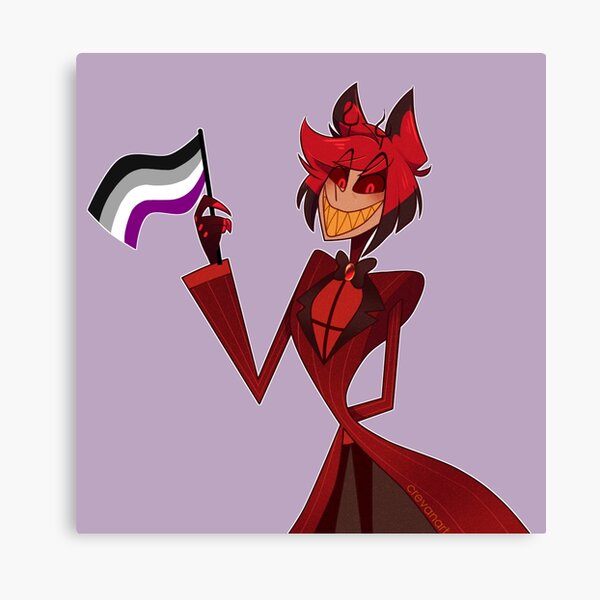 Hazbin Hotel Alastor Asexual Pride Canvas Print For Sale By Crevanart Redbubble