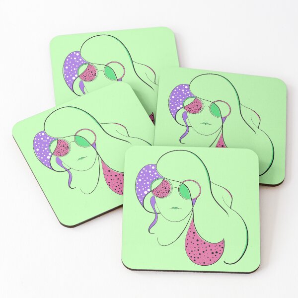 Item preview, Abstract girl portrait designed and sold by Cat N' Doodles.