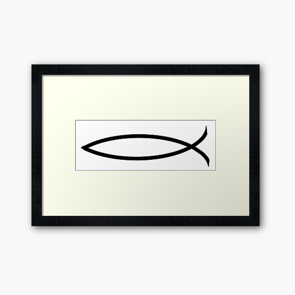 Vista previa del artículo con la obra «Ichtus (negro)», diseñado y vendido por AlStore.