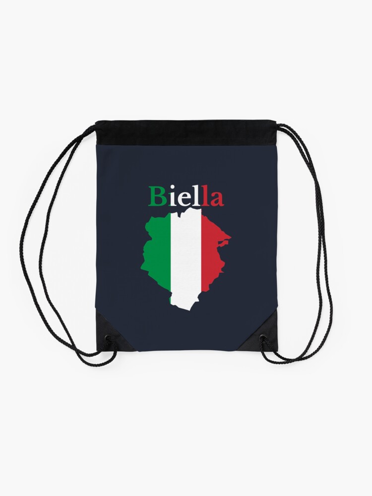 Alternate view of Province of Biella Map, Italian Province. Drawstring Bag