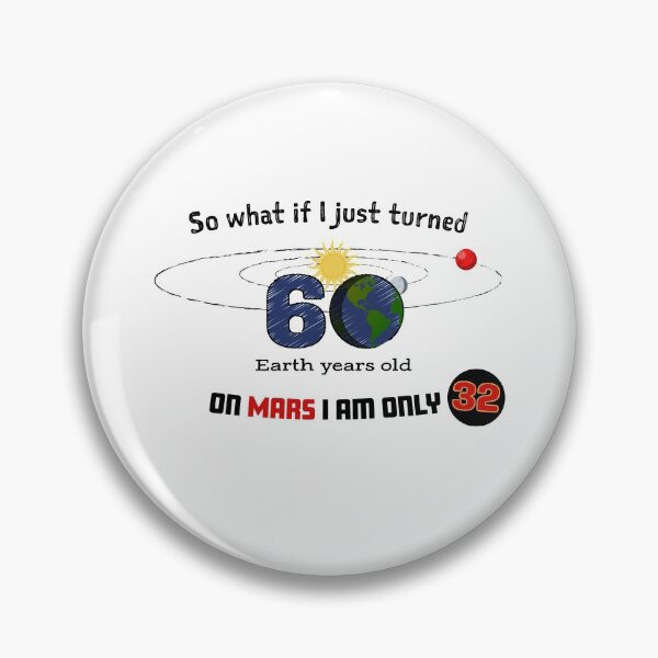 Item preview, Funny Milestone 60th Birthday Gift On-Mars humorous WHITE designed and sold by James-Kaft.