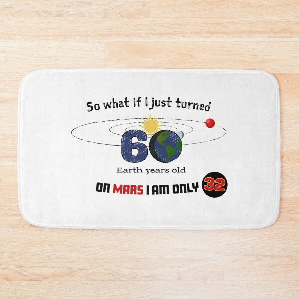 Item preview, Funny Milestone 60th Birthday Gift On-Mars humorous WHITE designed and sold by James-Kaft.