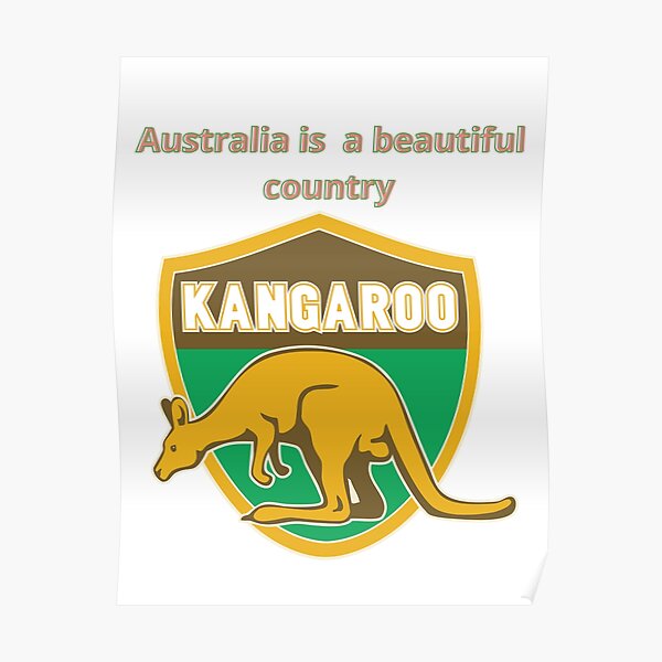 Beautiful kangaroo is an Australian animal Poster