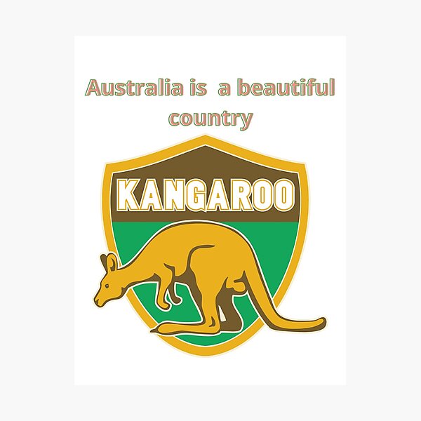 Beautiful kangaroo is an Australian animal Photographic Print