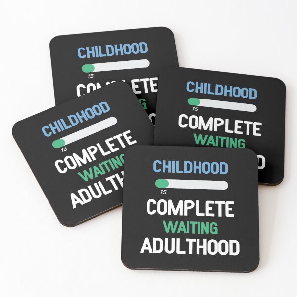 Item preview, Adolescance 15th Birthday Gift || Childhood Complete waiting Adulthood Black designed and sold by Freefay.
