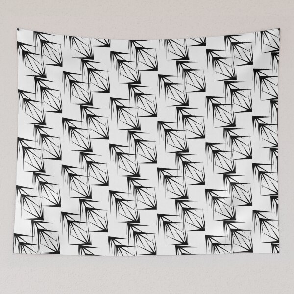 Item preview, Black & white art - Jagged edges in bold black and white pattern designed and sold by thecheekypixel.