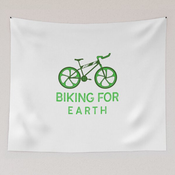 Item preview, Biking For Earth, Cyclist designed and sold by ilovetshirts87.