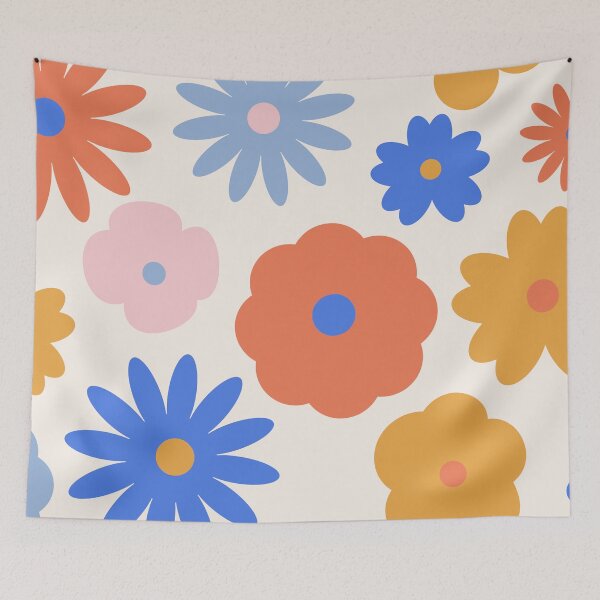 Item preview, Colourful Flowers Pattern designed and sold by Fagulha Patterns.