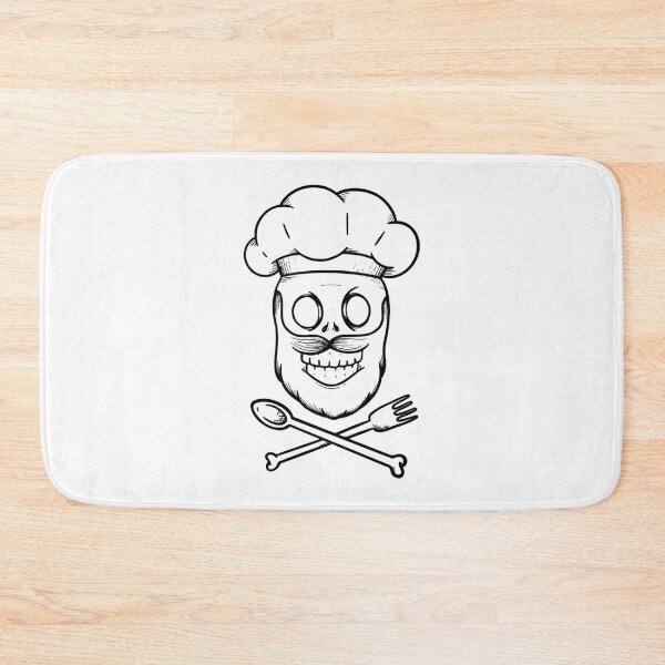 Item preview, Hipster chef skull designed and sold by DerSenat.