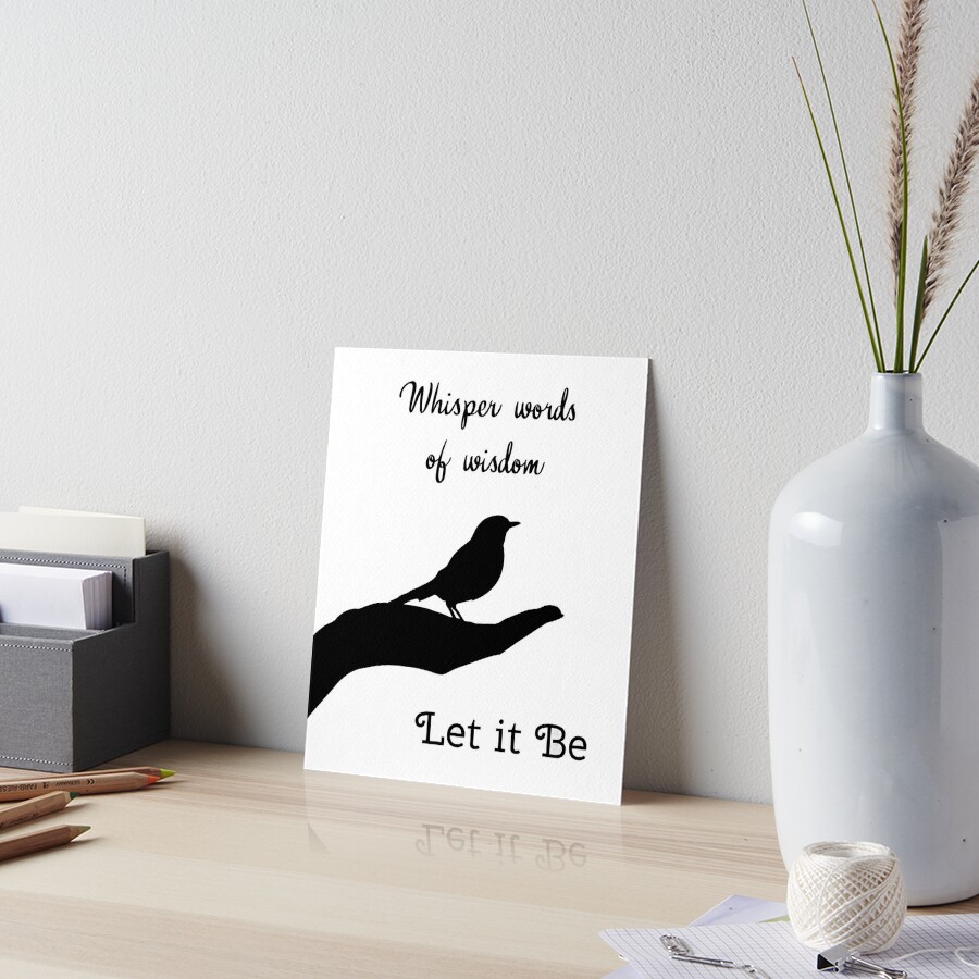 Let It Be - Song Lyrics Print - Wall Art Print, Digital Picture