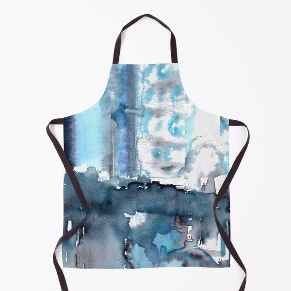Item preview, Storm dance watercolors: blue watercolor painting - rain art print - thunderstorm art designed and sold by thecheekypixel.