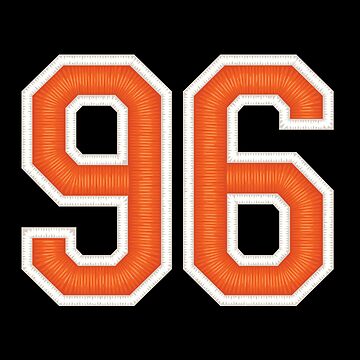 Ninety-Six Jersey Number Sports 96 Sticker for Sale by