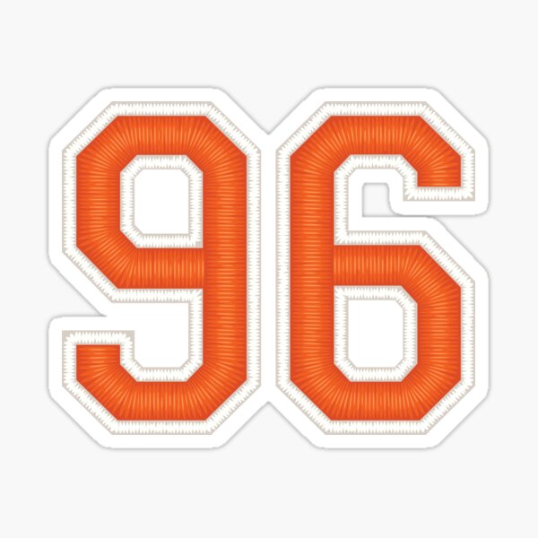 Sports Number 6 Jersey Six Orange Sticker for Sale by elhefe