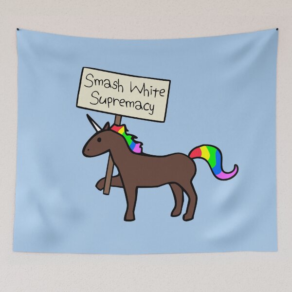 Item preview, Smash White Supremacy (Brown Unicorn) designed and sold by jezkemp.