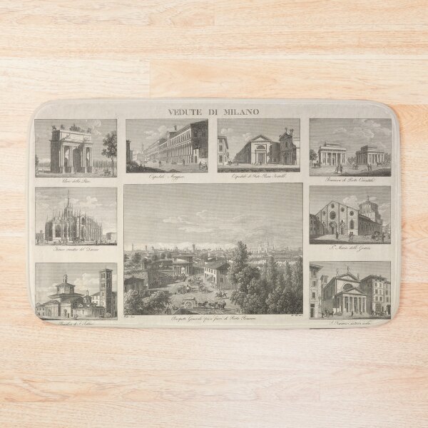Item preview, Vedute di Milano - Views of Milan by Carolina Lose - 19th century Italien steel engraving designed and sold by Vintage-TM.