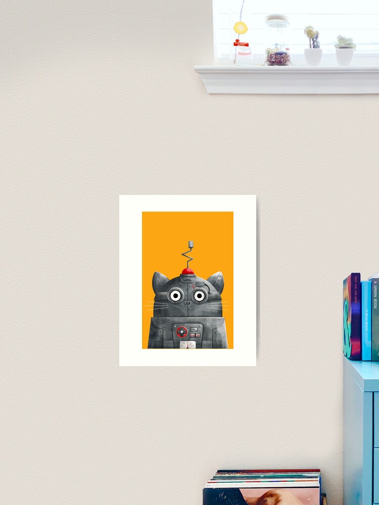 Thumbnail 1 of 3, Art Print, Cat Robot - C.A.T. designed and sold by Doozal.
