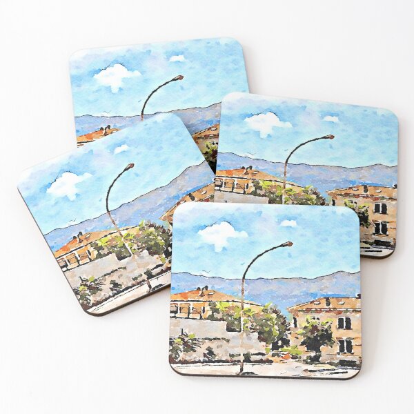 Item preview, L'Aquila: lampost with buildings and mountains designed and sold by Giuseppe Cocco.