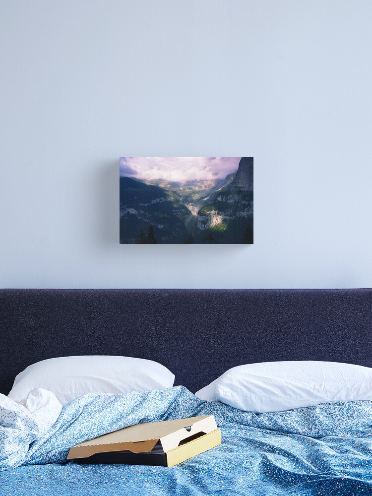 Thumbnail 2 of 3, Canvas Print, Lilac Sunset in the Mountains designed and sold by Mallorn.