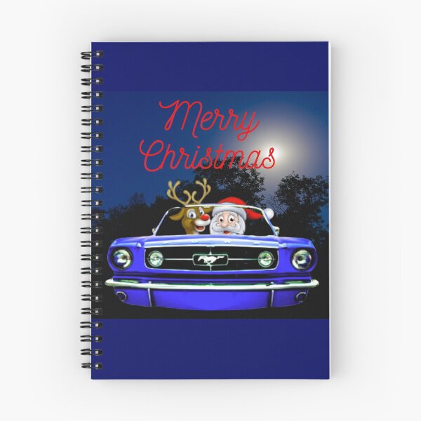 Artikelvorschau, Frohe Weihnachten Santa Claus und Rudolph In Mustang entworfen und verkauft von MuscleCarTs.