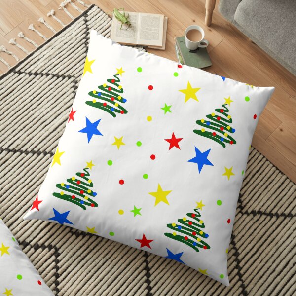 Abstract Christmas Trees Floor Pillow